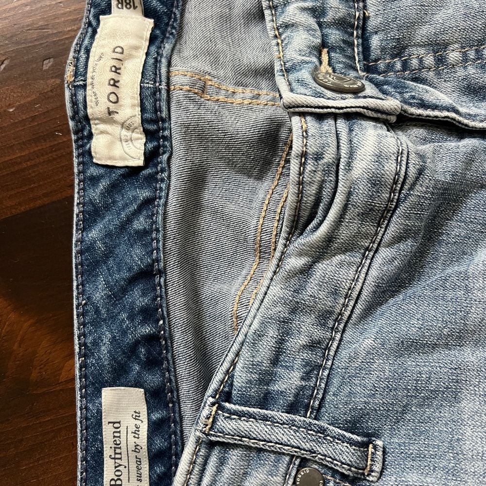Torrid distressed boyfriend jeans